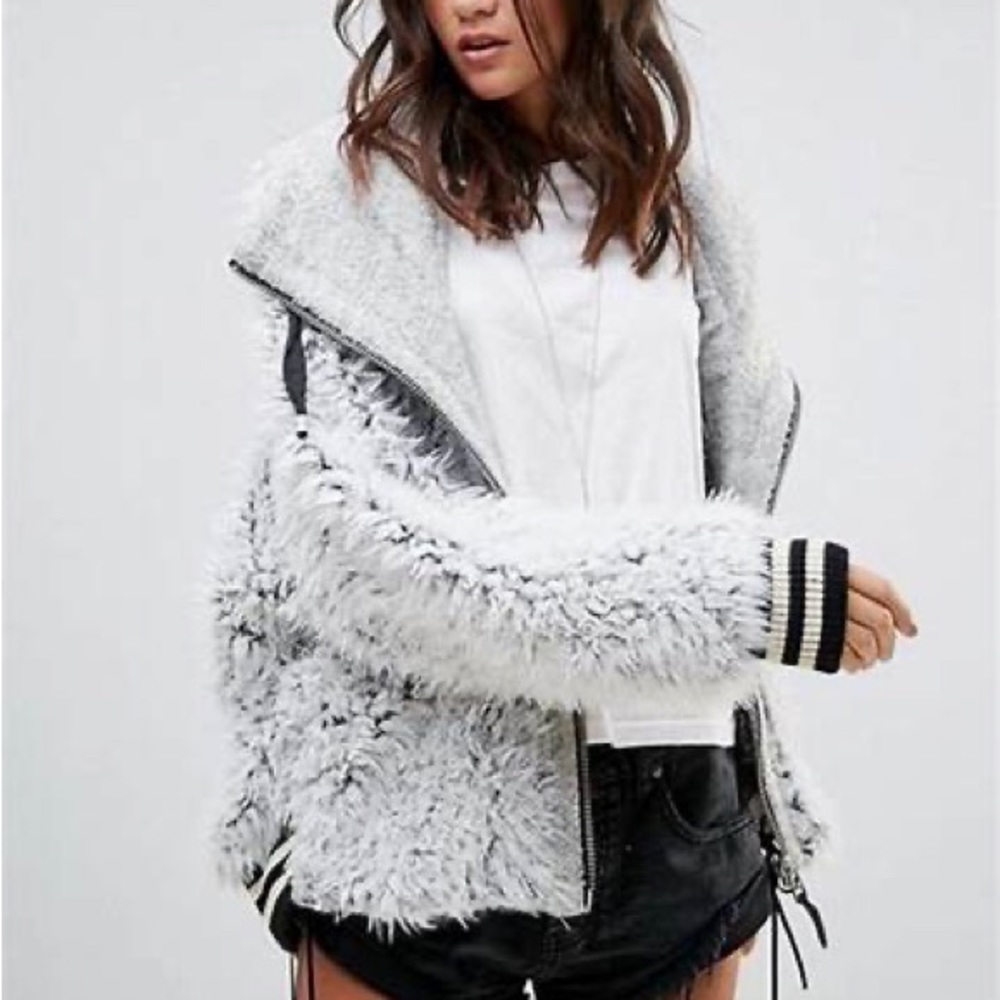 Free People Fuzzy Dolman jacket